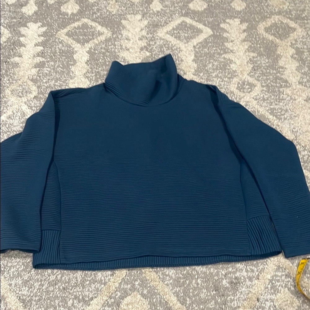 RBX Blue Cowl Neck Sweater Classic Knit